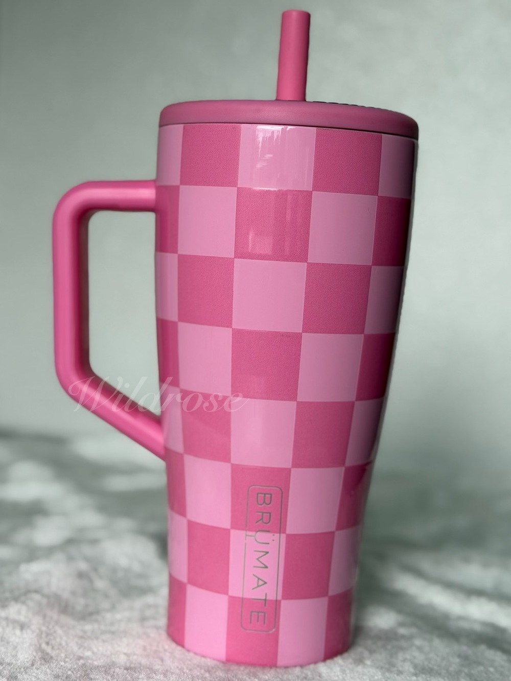 Brumate 💖 PINK CHECKERS 30oz Era Stainless Steel Tumbler NWT - Picture 2 of 8